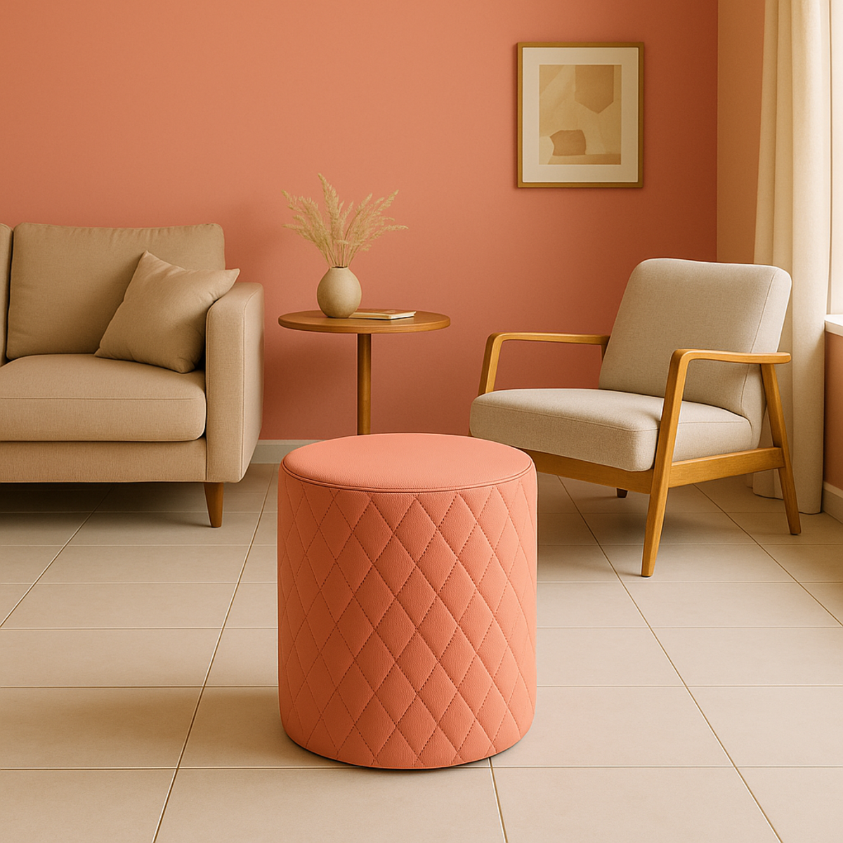 The Orion Round Ottoman Footstool