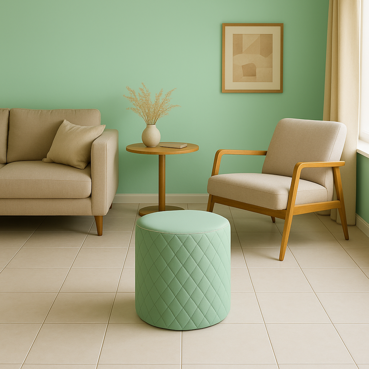 The Orion Round Ottoman Footstool
