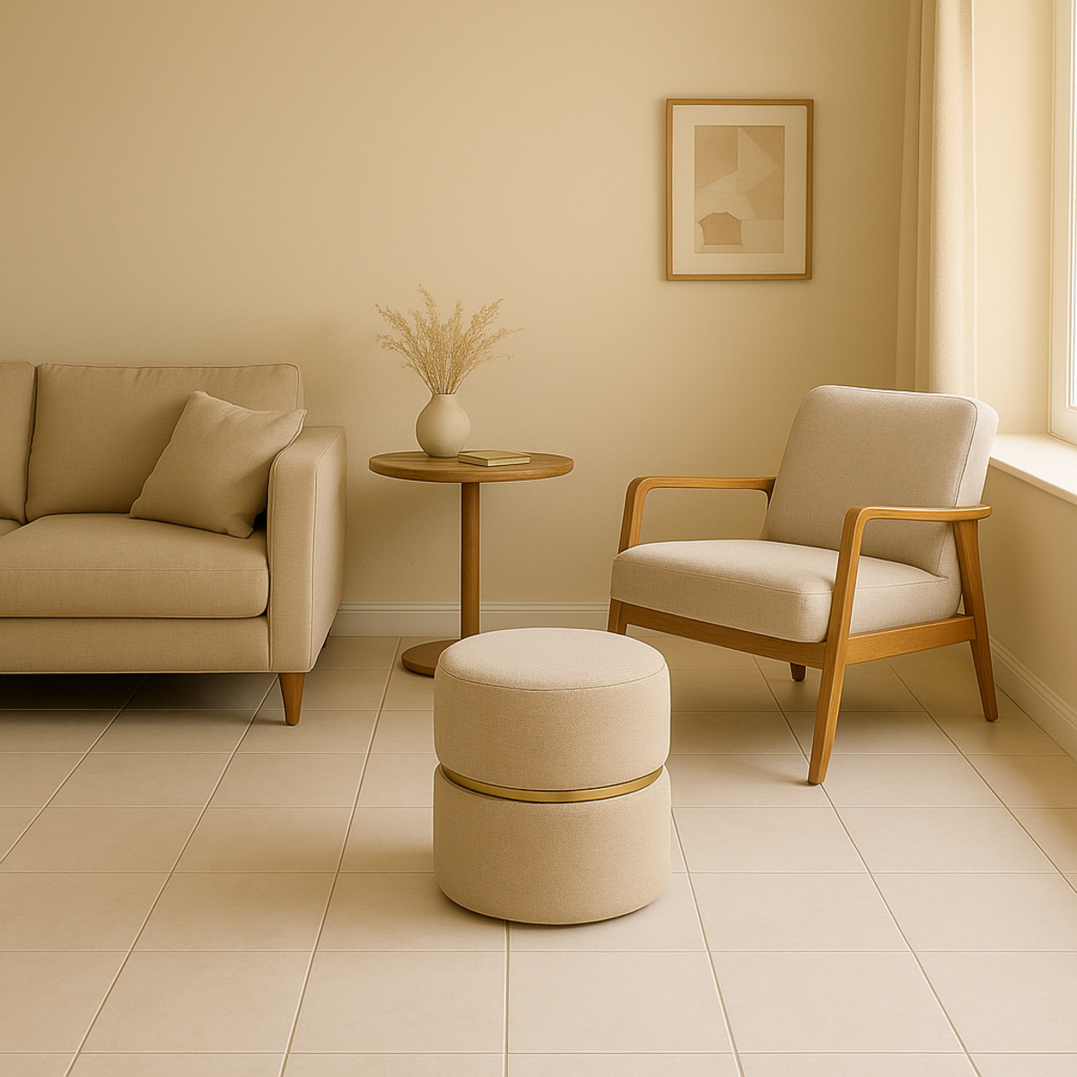 The Celeste Dual-Layer Pouf
