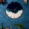 Royal Blue Tides Resin Wall Clock