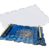 Blue Aura Gold-Glow Plate of 16 x 10 Inches