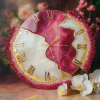 Rose Red Resin Wall Clock